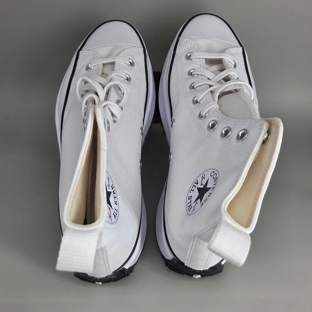 Converse Run Star Hike Hi Mens 9 Womens 10.5 White‎ Platform Chunky Streetwear